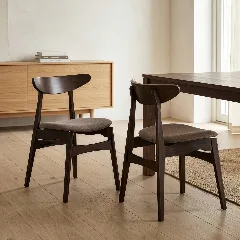 Zestaw 2 krzeseł EROSO ciemnobrązowe 48x55,5x74,8 cm